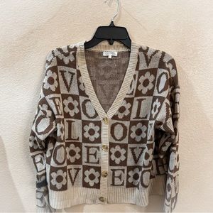 Ultra Flirt Juniors Button Down Sweater EUC size XL